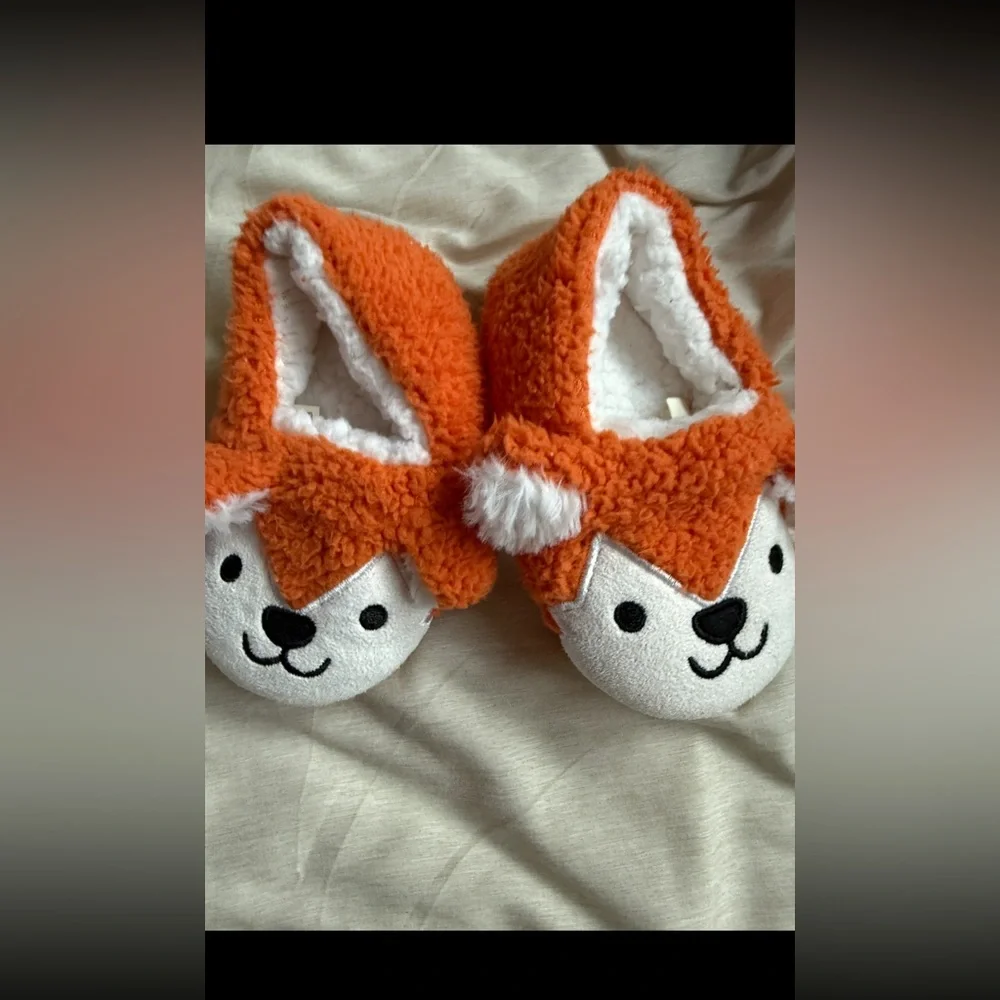 Cute Orange Fox Slippers